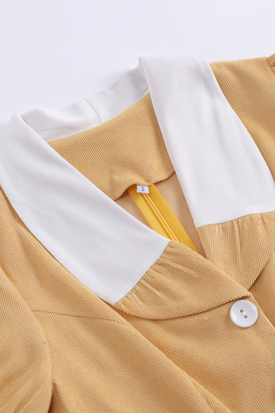 Vintage Midi Šaty S Krátkým Rukávem