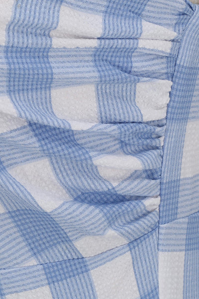 Vintage Asymetrické Šaty S Modrým Plédem