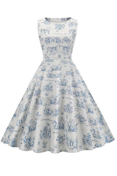 Vintage Šaty S Květinovým Potiskem Z 50. Let