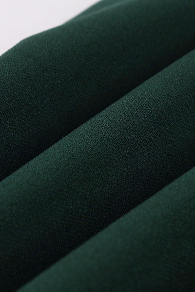 Tmavě Zelené Šaty S Vintage Volánem