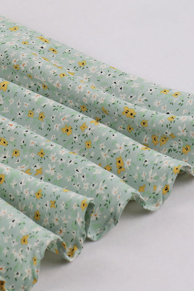 Vintage Šaty Bez Rukávů S Květinovým Potiskem