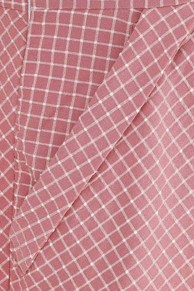 Šaty Vintage Check Shawl Collar