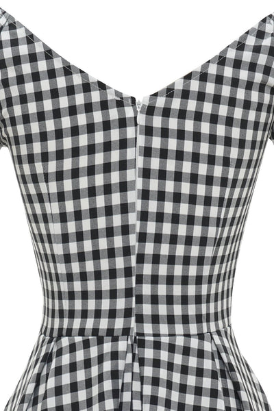 Vintage Check Midi Šaty