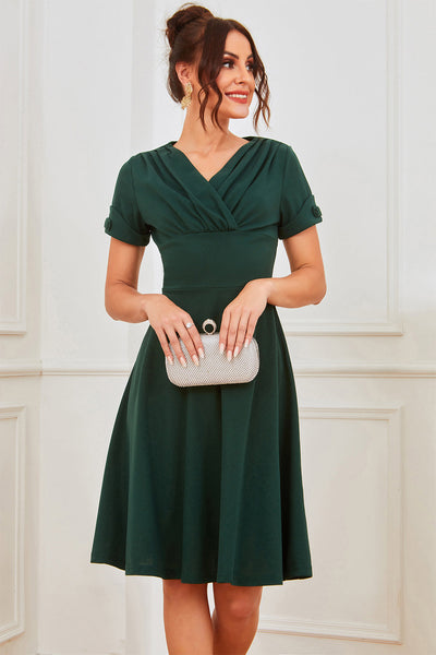 Vintage Středně Dlouhé Trapézové Šaty