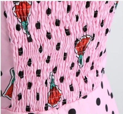 Vintage Puntíkované Šaty