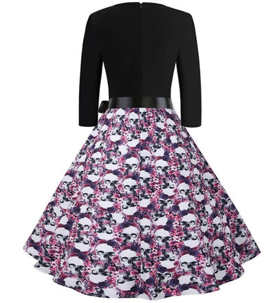 Šaty Pin Up Skull Z 50. Let