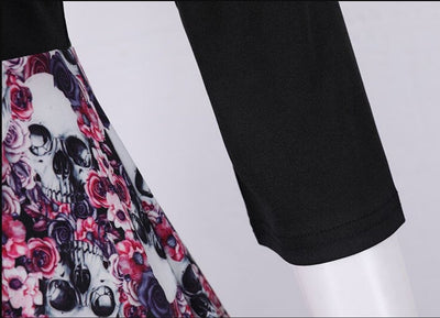 Šaty Pin Up Skull Z 50. Let