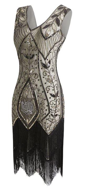 Béžové Dámské Šaty 20. Let