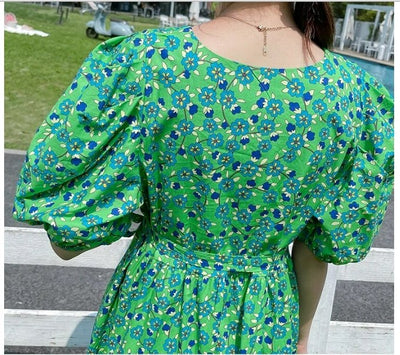 Zelené Květinové Šaty 40. Let