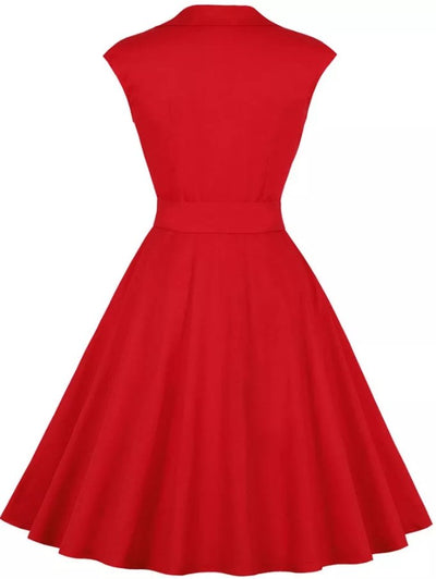 Americké Červené Puntíkované Šaty 50. Let