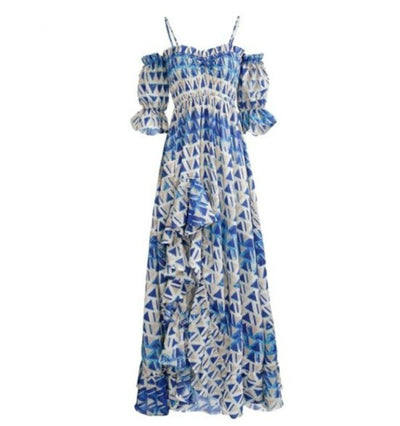 Modré Vintage Večerní Šaty