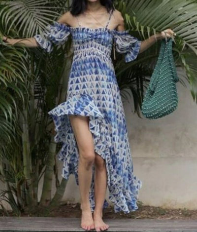 Modré Vintage Večerní Šaty