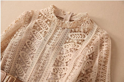 Vintage Světle Růžové Krajkové Šaty