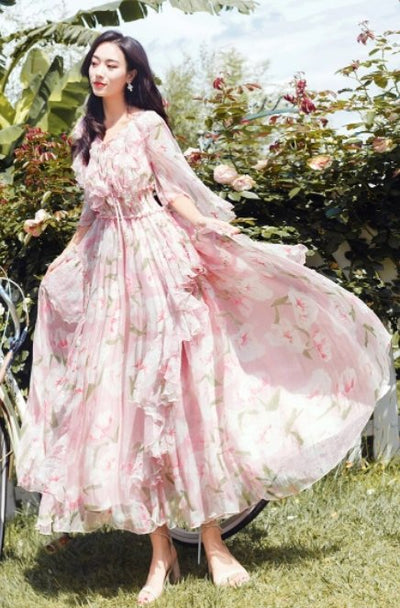 Vintage Růžové Krajkové Šaty