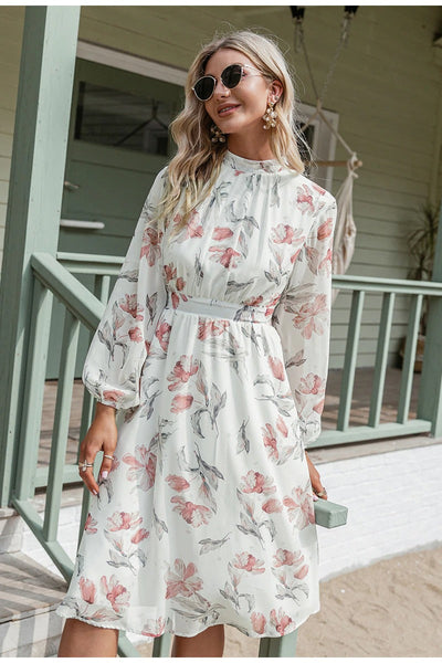 Vintage Růžové Květinové Šaty