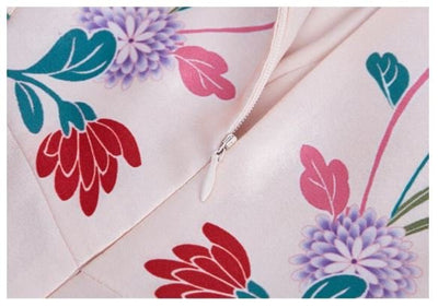 Růžové Květinové Šaty 40. Let