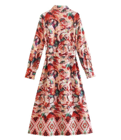 Fluidní Městské Šaty Ze 70. Let