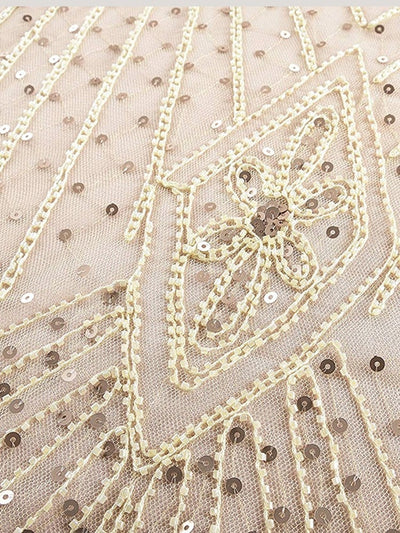 Ivory Haute Couture Dlouhé Šaty Gatsby