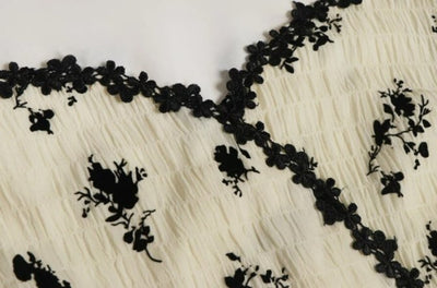 Vintage Khaki Květinové Dlouhé Šaty