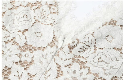 Vintage Bílé Krajkové Svatební Šaty