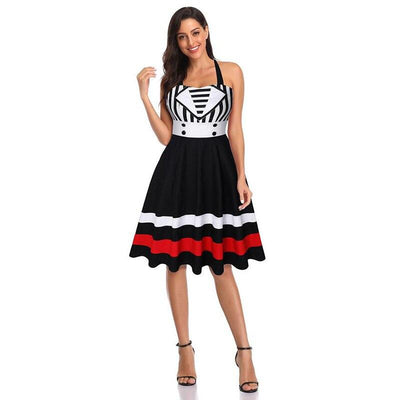 Pruhované Pin Up Šaty 50. Let