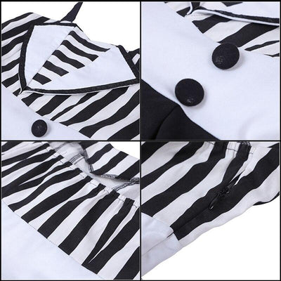 Pruhované Pin Up Šaty 50. Let