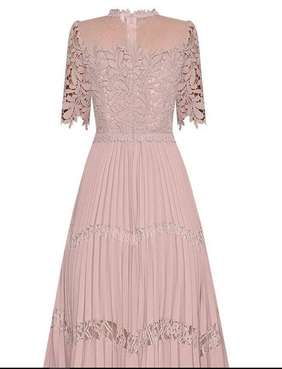 Růžové Anglické Vyšívané Šaty Ze 40. Let