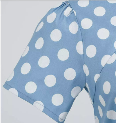 Modré Šaty Ve Vintage Stylu 50. Let