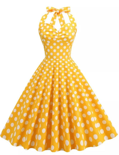 Swingové Šaty 50. Let S Odhaleným Ramenem