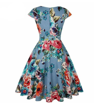 Vintage Květinové Tunikové Šaty