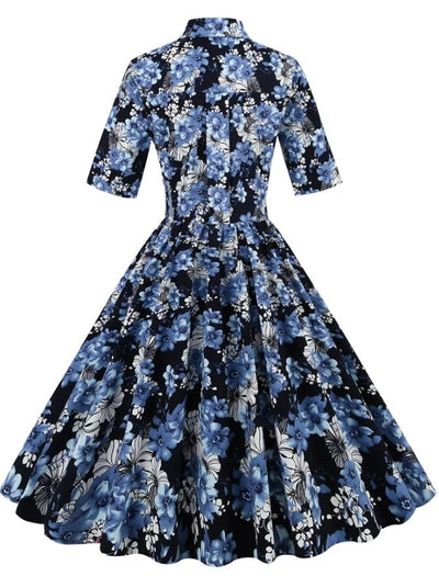 Vintage 1950 Dres Blue