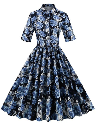 Vintage 1950 Dres Blue