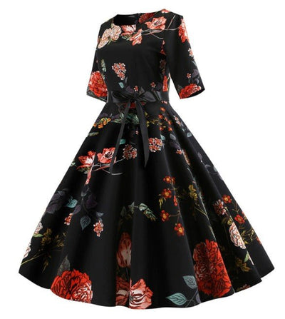 Vintage Květinové Šaty Z 50. Let