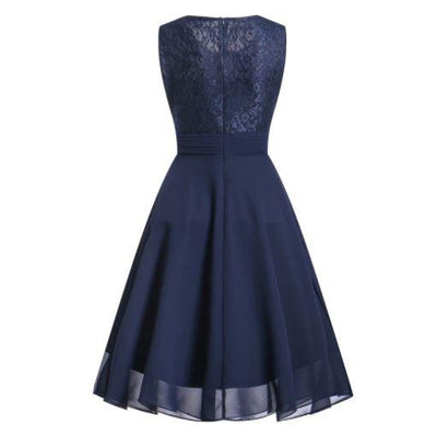 Vintage 50. Večerní Šaty Navy