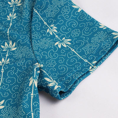 Vintage Venkovské Modré Šaty Z 60. Let