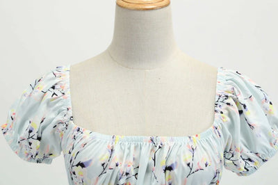 Vintage Šaty S Modrými Květy Z 60. Let