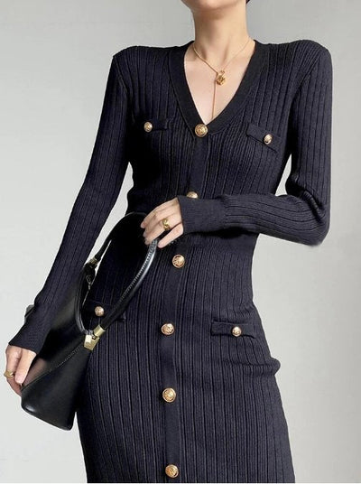 Vintage Černé Bodycon Šaty Ze 40. Let