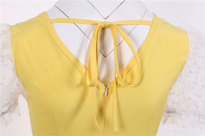 Vintage Žluté Šaty Z 50. Let