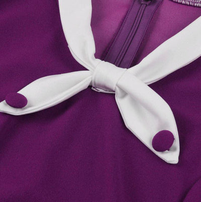 Vintage Podzimní Fialové Šaty