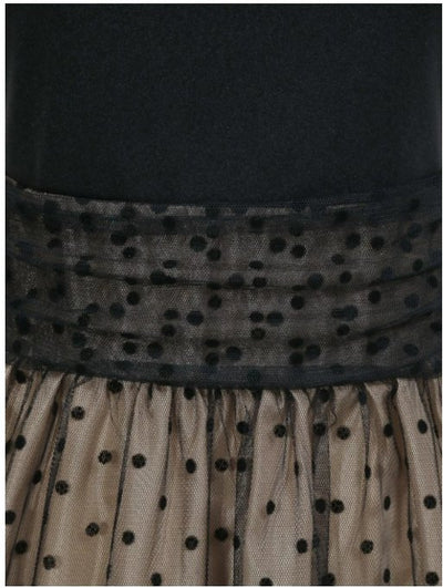 Preppy Vintage Šaty Černé