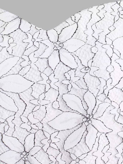 Vintage Bílé Šaty S Výšivkou