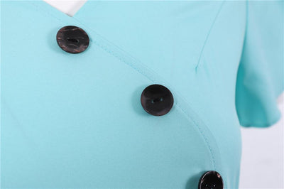 Vintage Šaty Knoflíky Modré