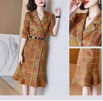 Vintage Kanadské Kávové Šaty