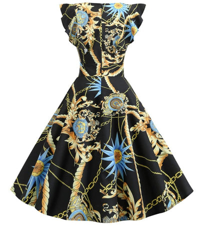 Vintage Elegantní Retro Efektní Šaty