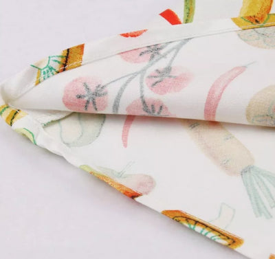 Vintage Kulatý Výstřih Šaty Krémové Květiny