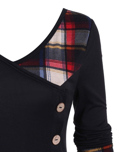 Vintage Černé Skotské Šaty