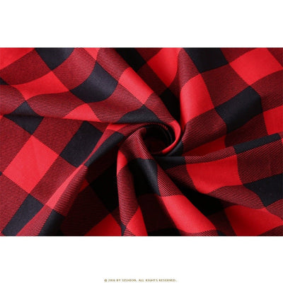 Vintage Červené Skotské Šaty