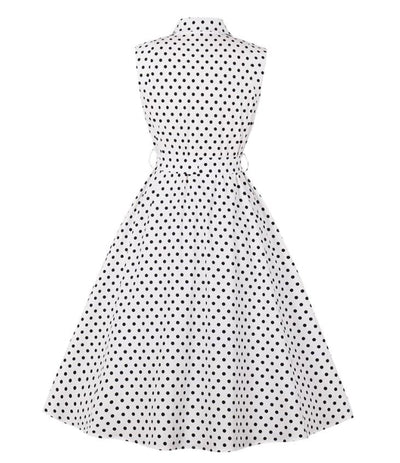 Vintage Černé A Bílé Dámské Šaty