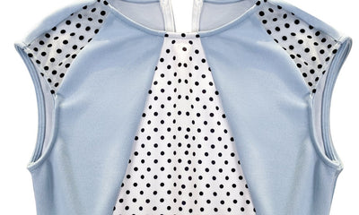 Dámské Vintage Šaty S Modrými Puntíky