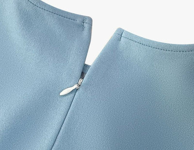 Dámské Vintage Šaty S Modrými Puntíky